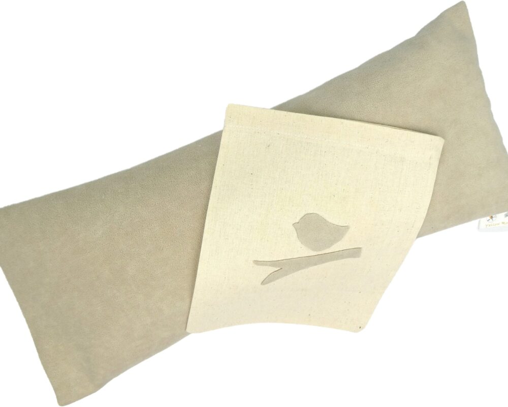 Sensation-Beige: Natural Filled Back And Neck Support Pillow