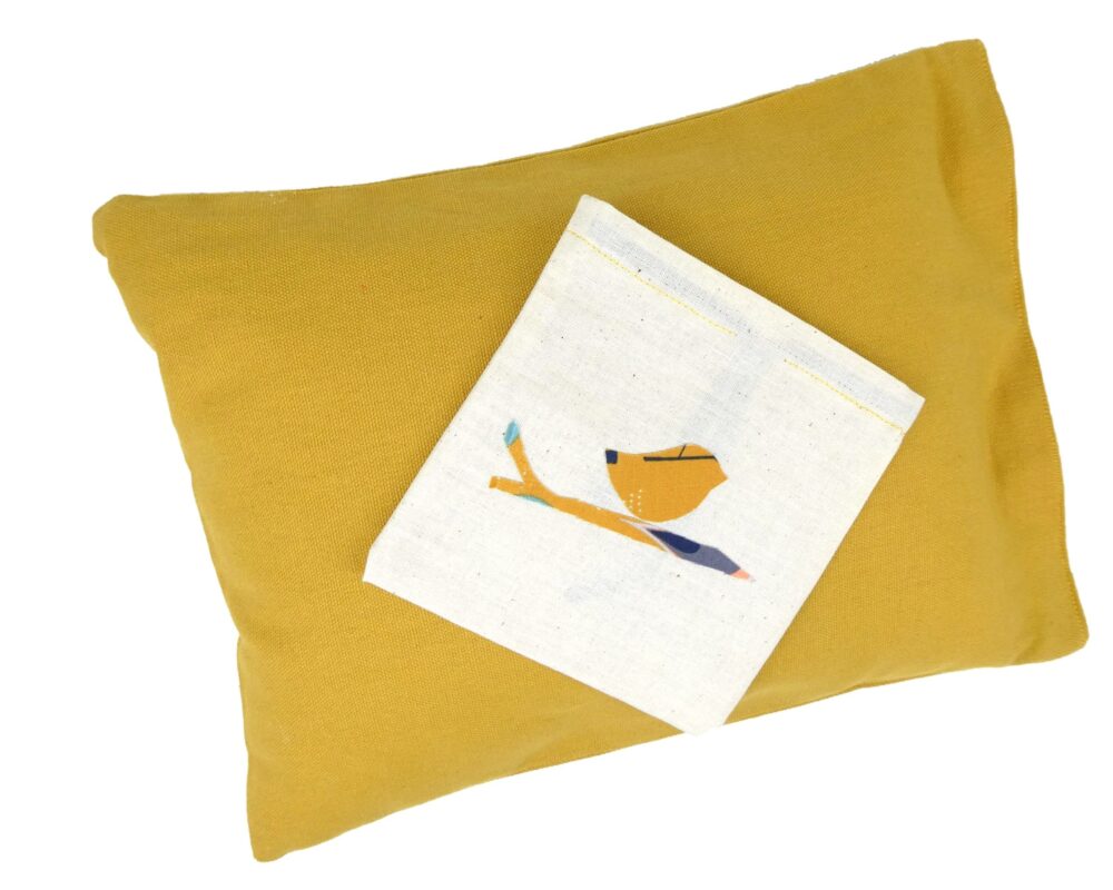 Yellow Robin Lumbar Support Pillow Yellow