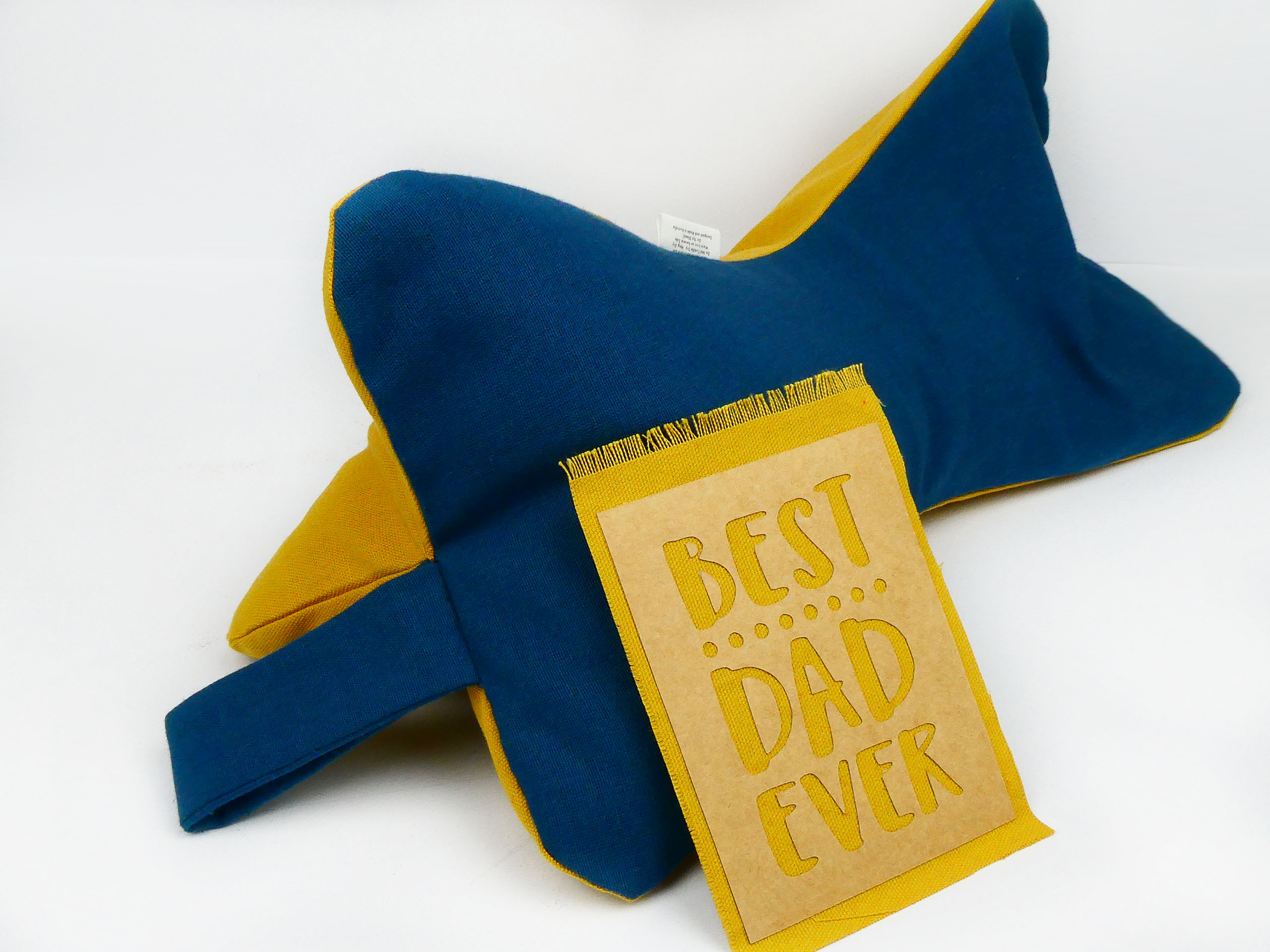 Yellow Robin Neck Pillow Father Gift Yellow Blue