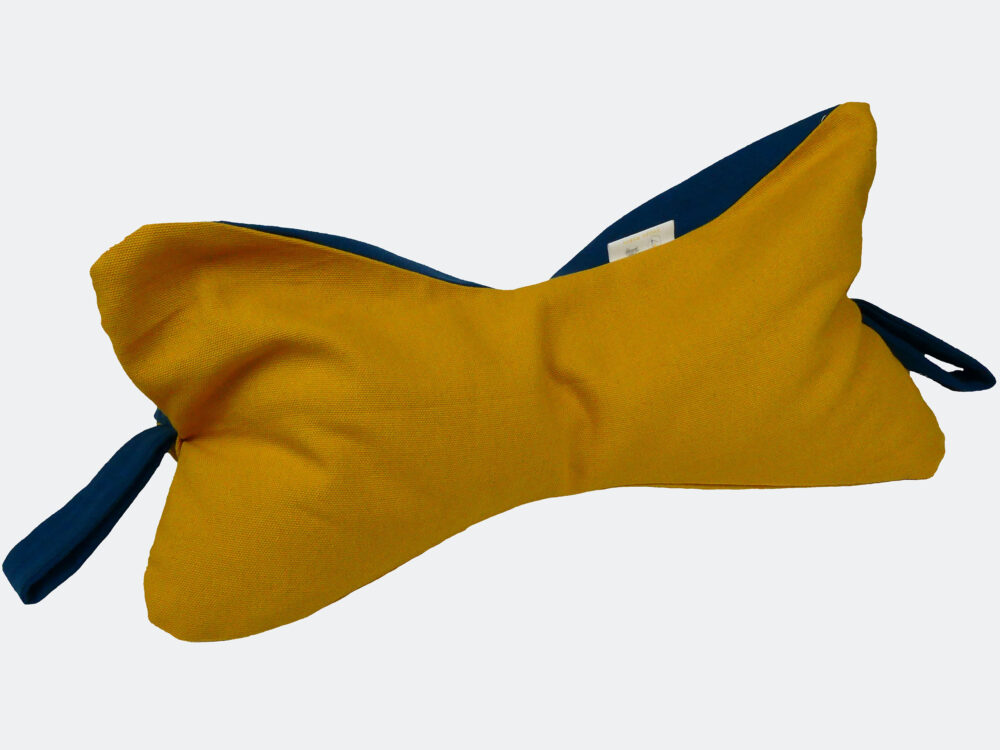 Yellow Robin Neck Pillow Yellow Blue