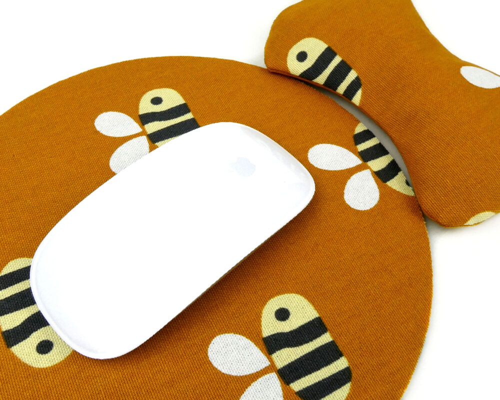 Honey Bee: Natural Filled Ergonomic Wrist Rests for Keyboard & Mouse