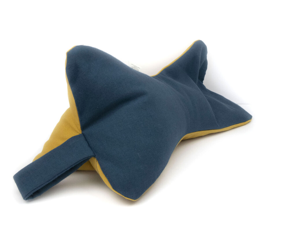 Yellow-Blue: Natural Filled Neck Reading Pillow