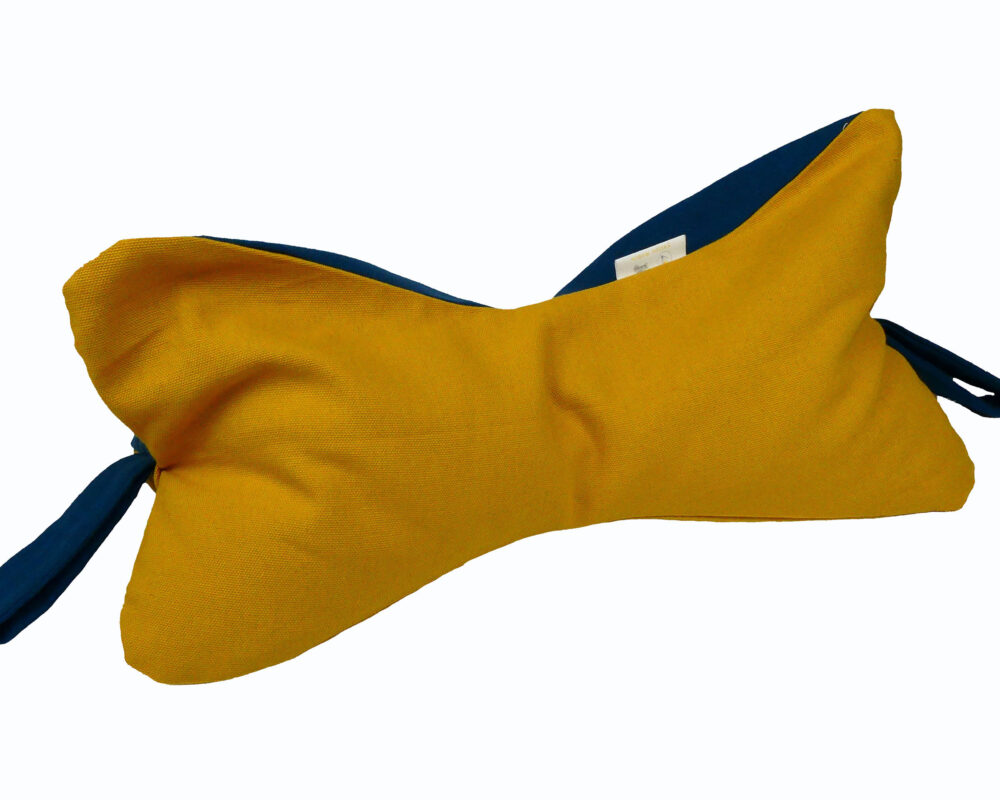 Yellow-Blue: Natural Filled Neck Reading Pillow