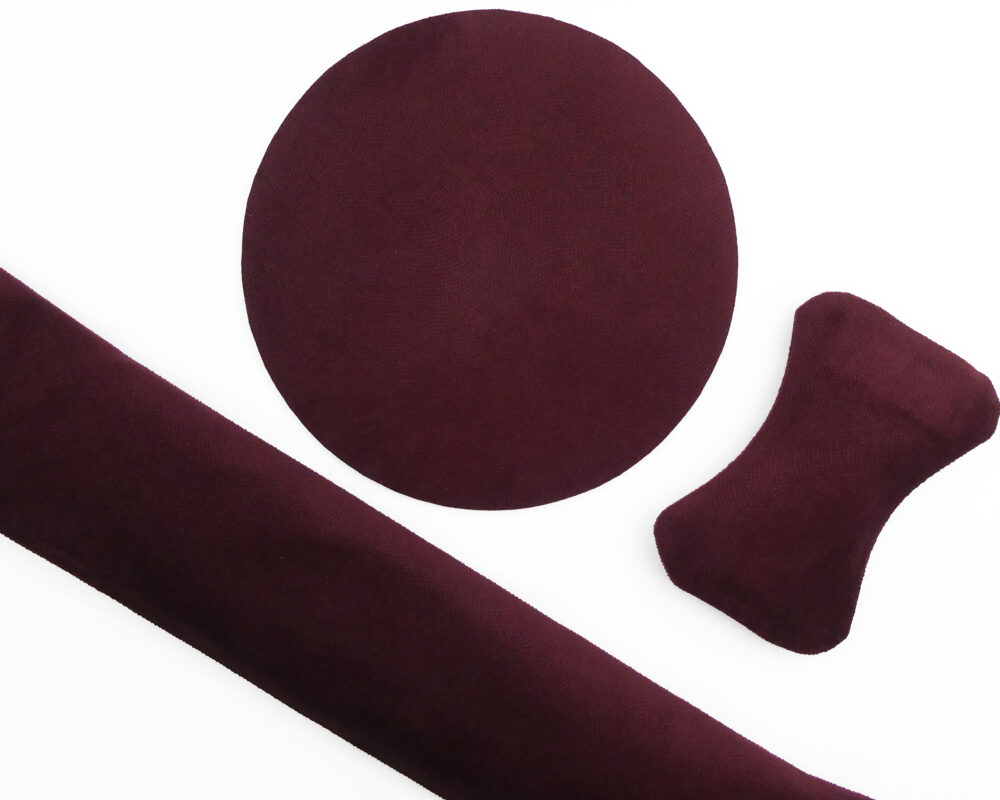 Burgundy Rose: Natural Filled Ergonomic Wrist Rests for Keyboard & Mouse