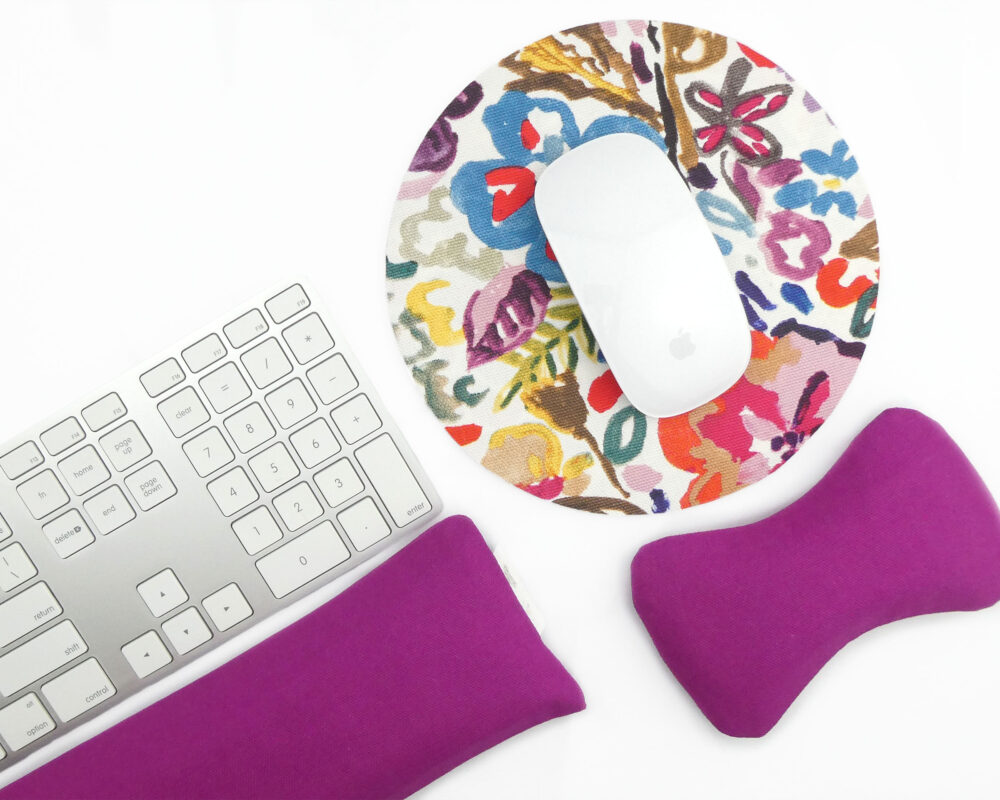 Dark Magenta: Natural Filled Ergonomic Wrist Rests for Keyboard & Mouse