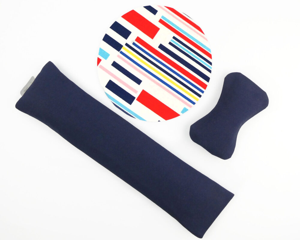 Navy Blue: Natural Filled Ergonomic Wrist Rests for Keyboard & Mouse