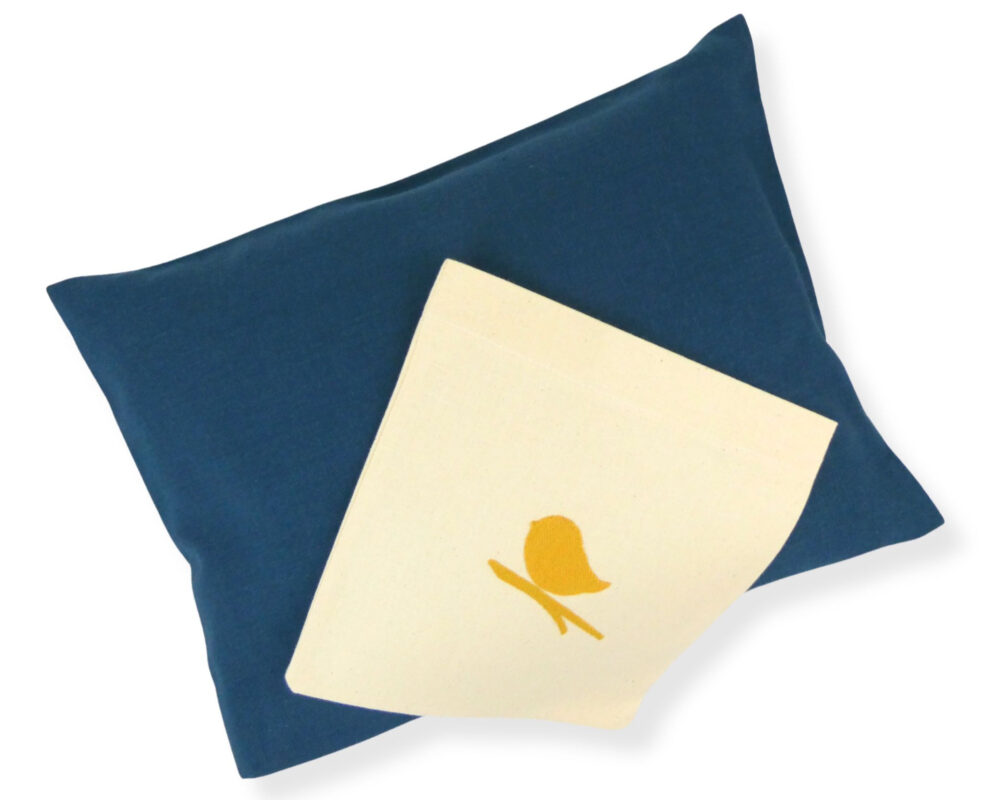 Blue: Natural Filled Back Support Pillow